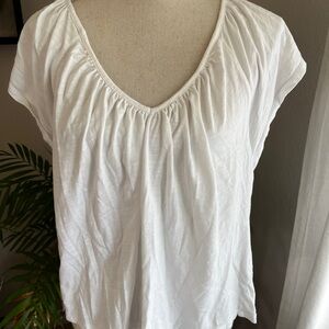 Boden White Women's Top T-shirt flutter sleeve size m